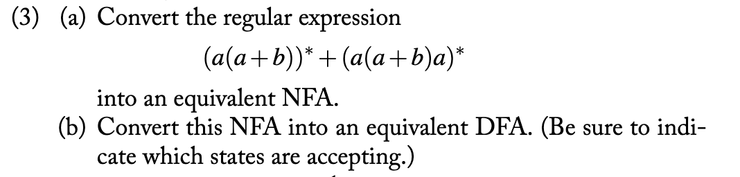 Solved 3) (a) Convert The Regular Expression | Chegg.com