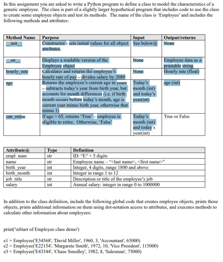 Solved In this assignment you are asked to write a Python | Chegg.com