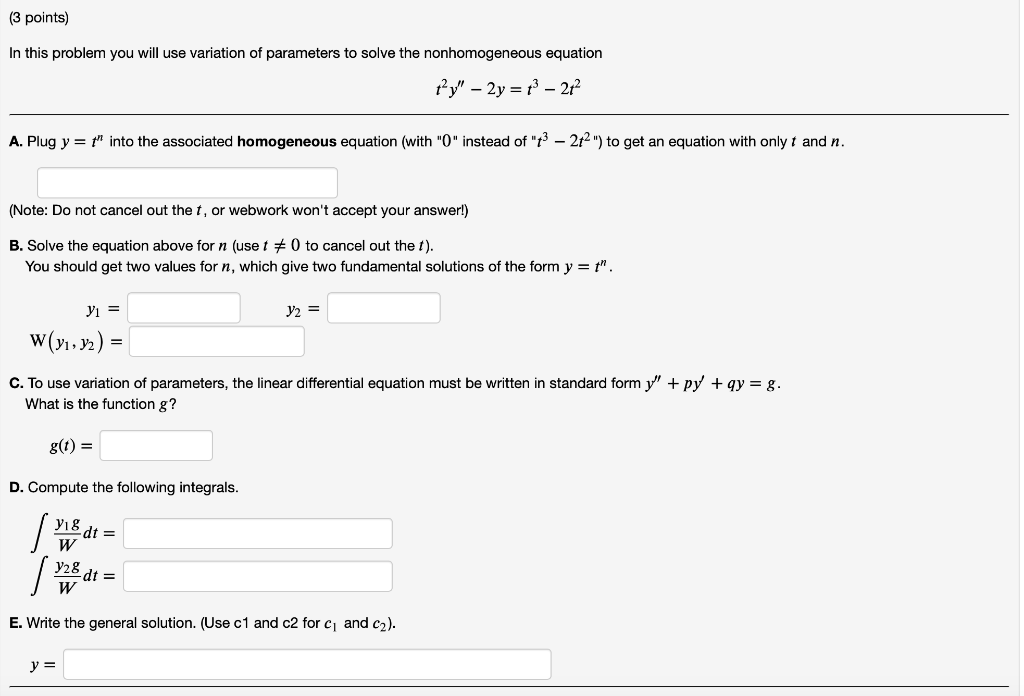 Solved 3 Points In This Problem You Will Use Variation Chegg Com