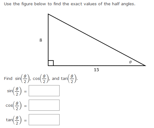 Solved Use the figure below to find the exact values of the | Chegg.com