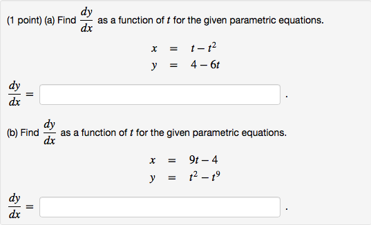 Find T Math Solved point) (a) Findas a function of t for the given | Chegg.com