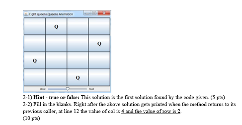 Solved 2. (15 pts) Recursive Backtracking. Refer to the | Chegg.com