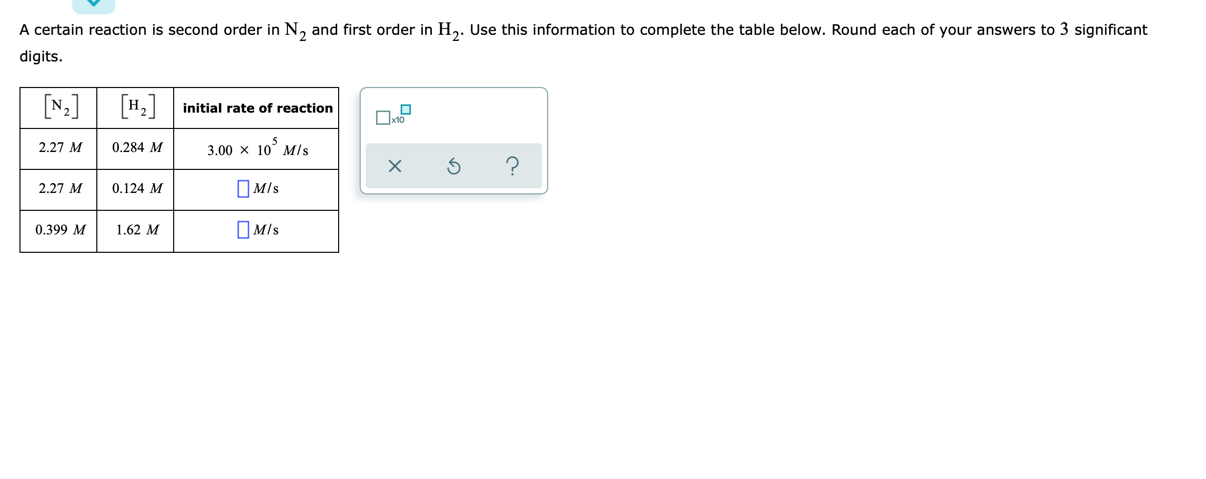 solved-a-certain-reaction-is-second-order-in-n2-and-first-chegg