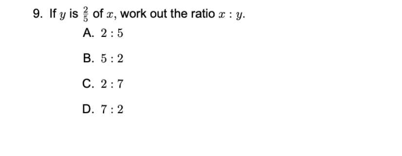 Work out online ratio