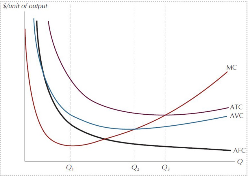 Solved Marginal Cost Curve intersect ATC curve. What is the | Chegg.com