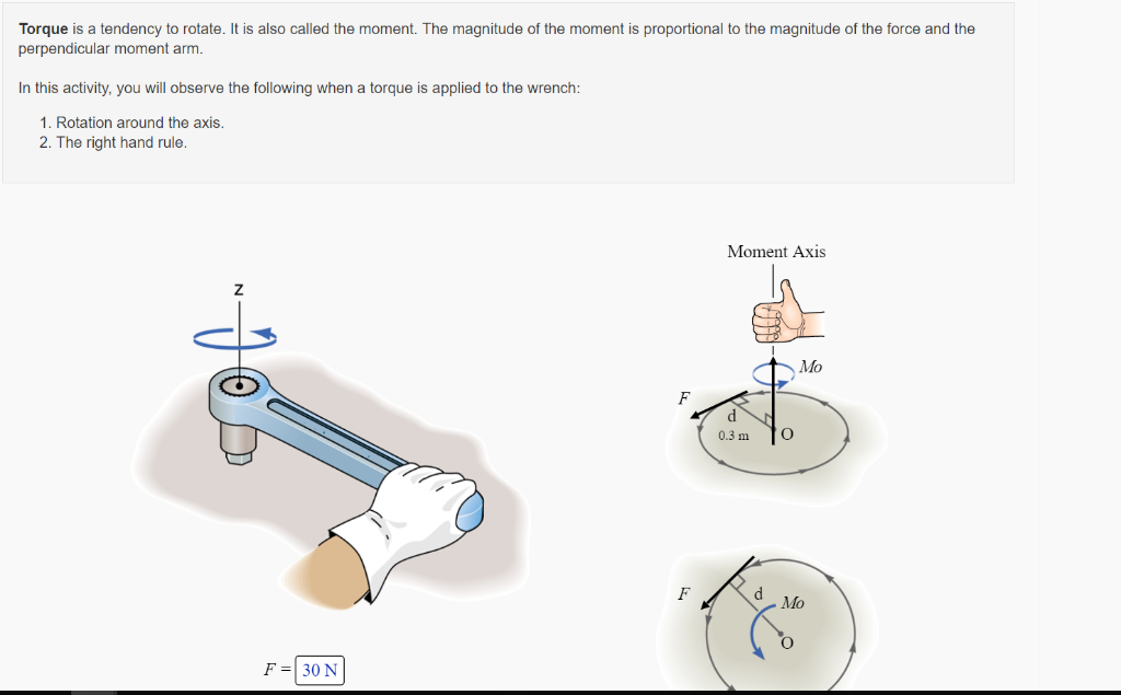 Solved Torque is a tendency to rotate. It is also called the