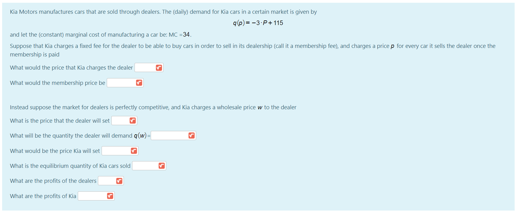 Solved kia motors manufactures cars that are sold through | chegg.com