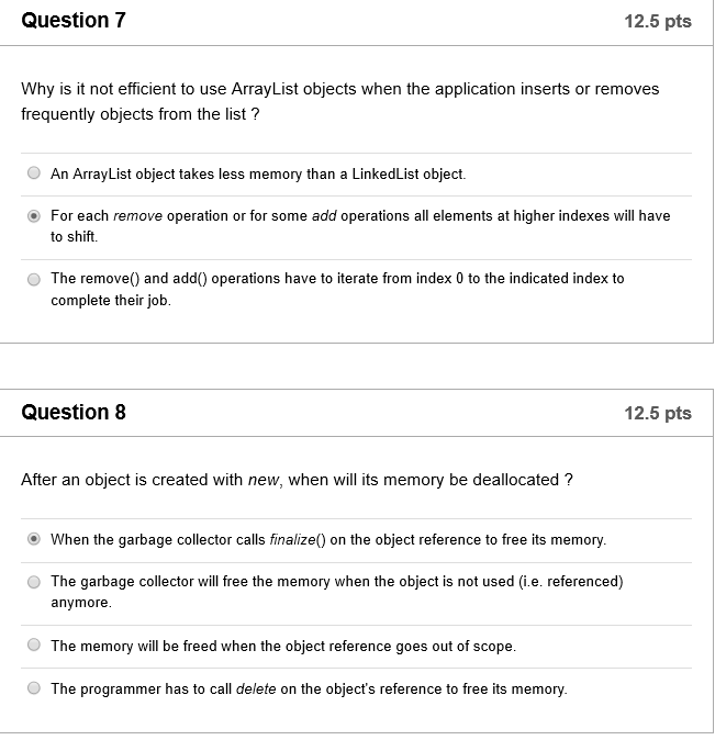 Solved Question 7 12.5 pts Why is it not efficient to use | Chegg.com