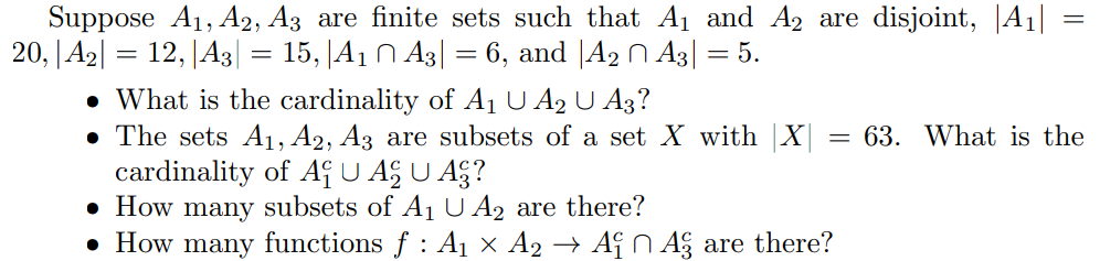 Suppose A1a2a3 Are Finite Sets Such That A1 And A2 3942