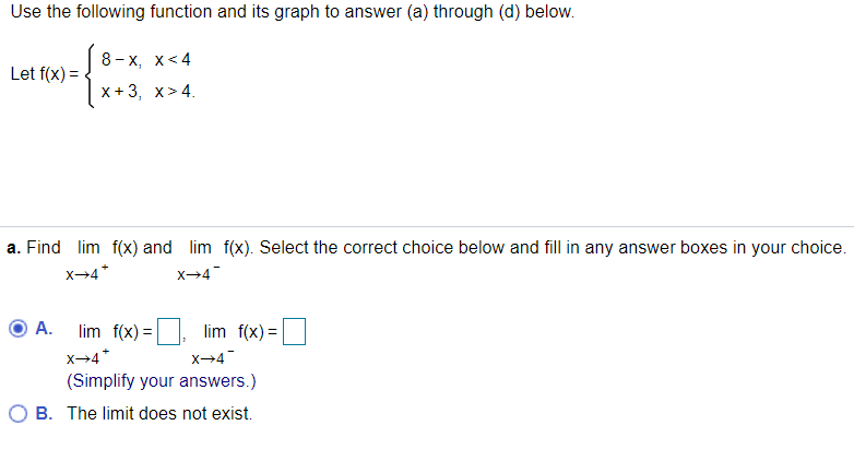 Solved Use the following function and its graph to answer | Chegg.com