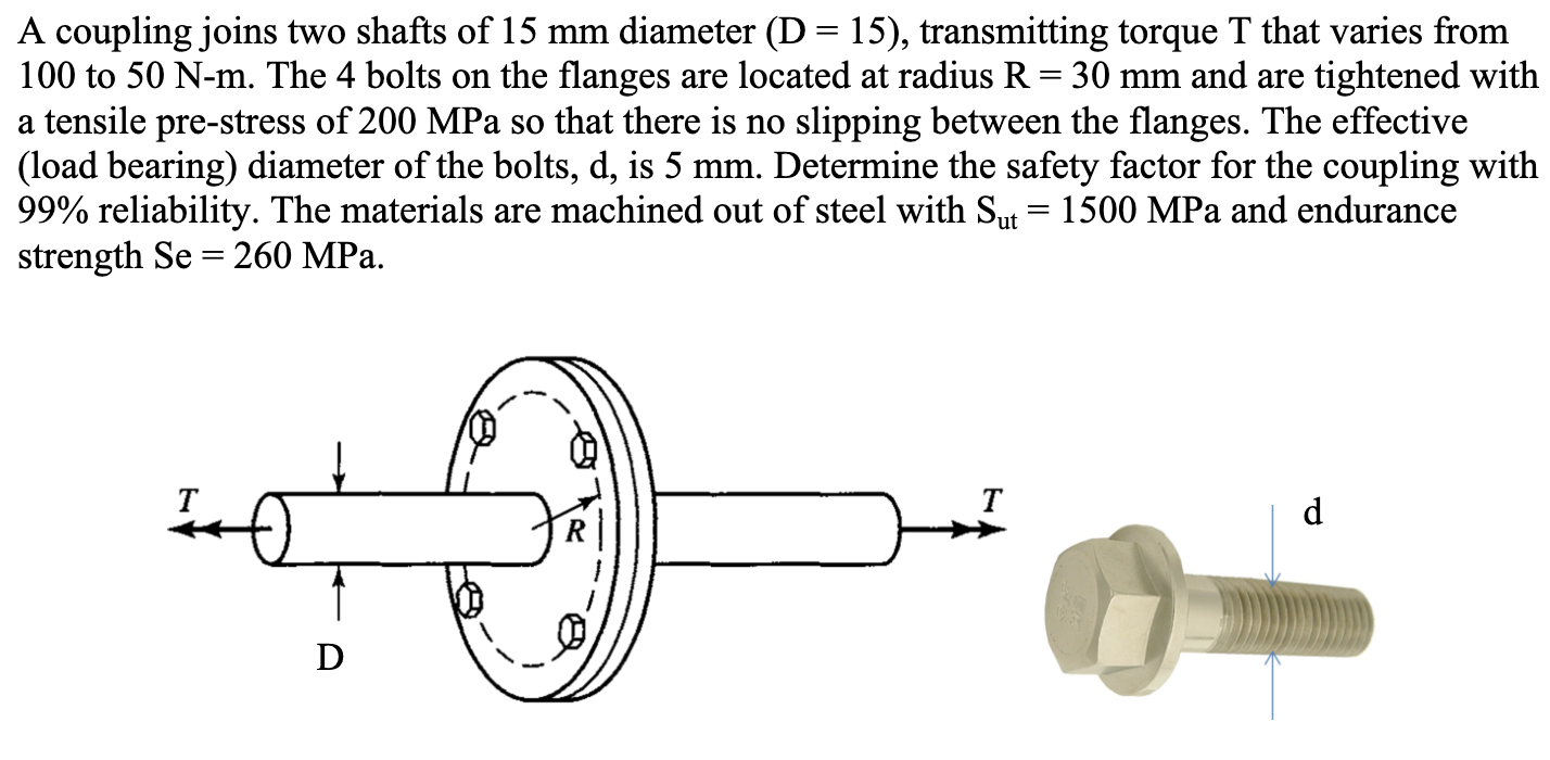 Solved A coupling joins two shafts of \( 15 \mathrm{mm} \)