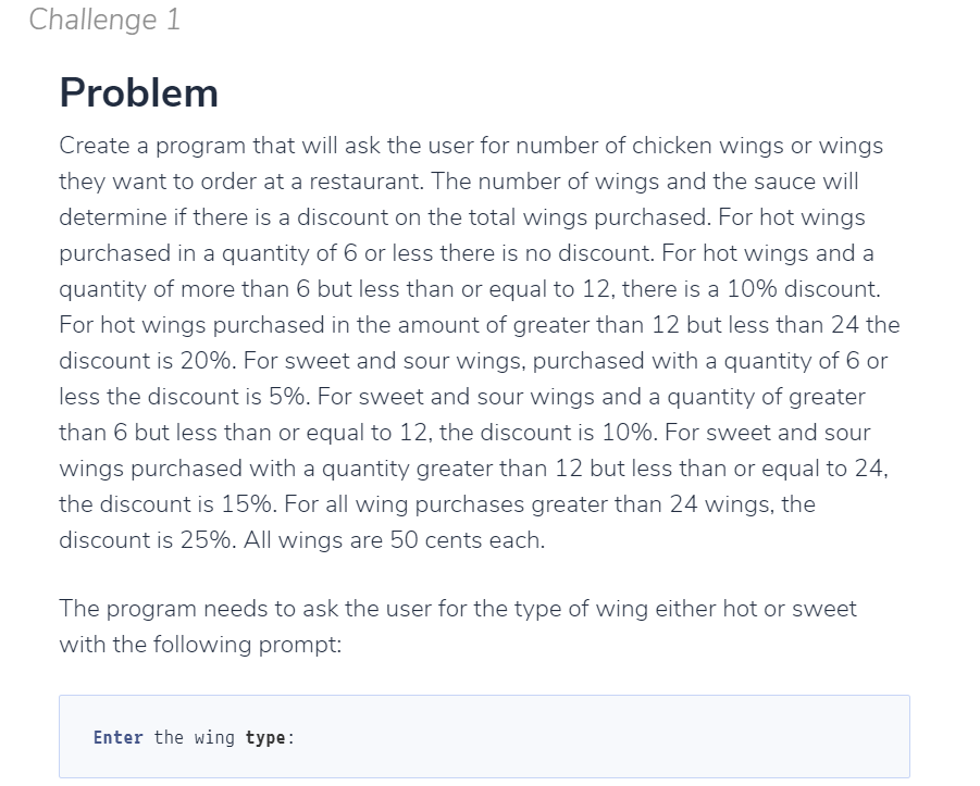 chicken math question you only have $50 to buy 100 wings