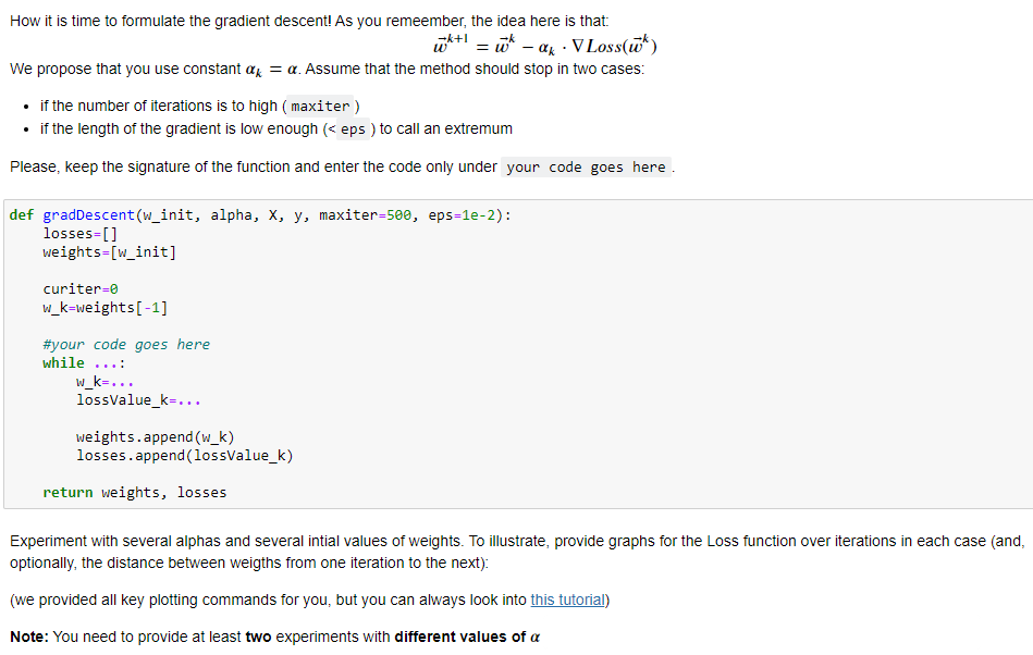 Solved How it is time to formulate the gradient descent! As | Chegg.com