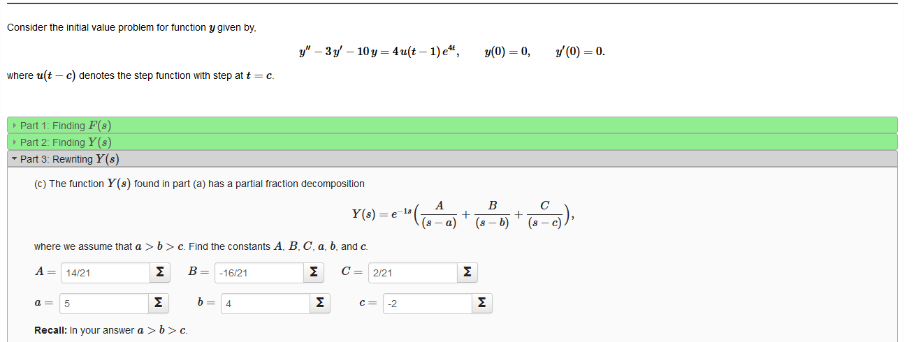 Solved Consider the initial value problem for function y | Chegg.com