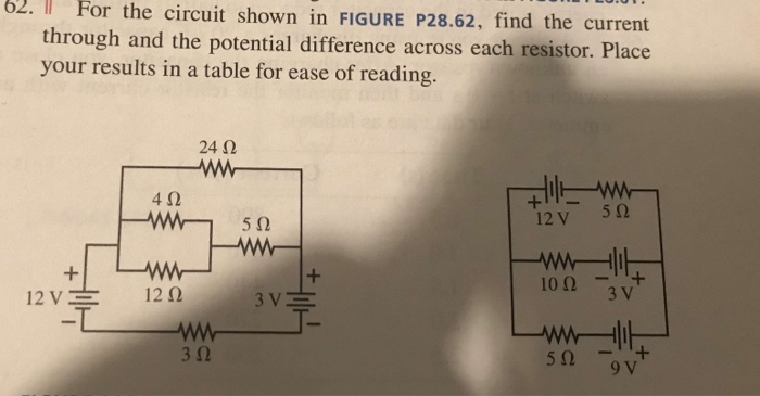 Solved 62. 1l For the circuit shown in FIGURE P28.62, find | Chegg.com