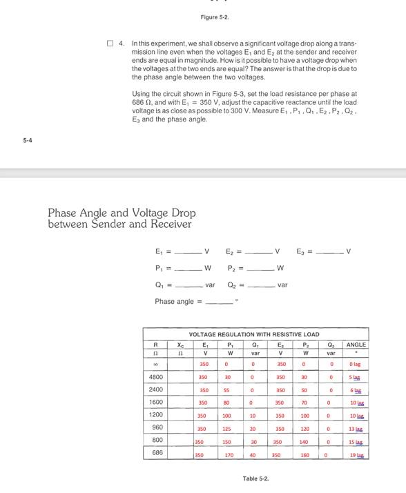 Solved Experiment no. 8 Phase Angle and Voltage Drop between | Chegg.com
