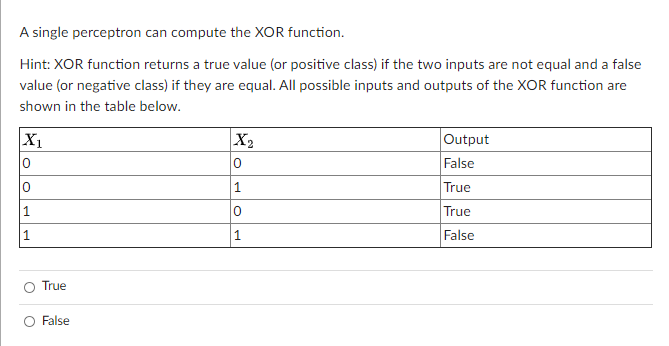 Solved A single perceptron can compute the XOR function. | Chegg.com