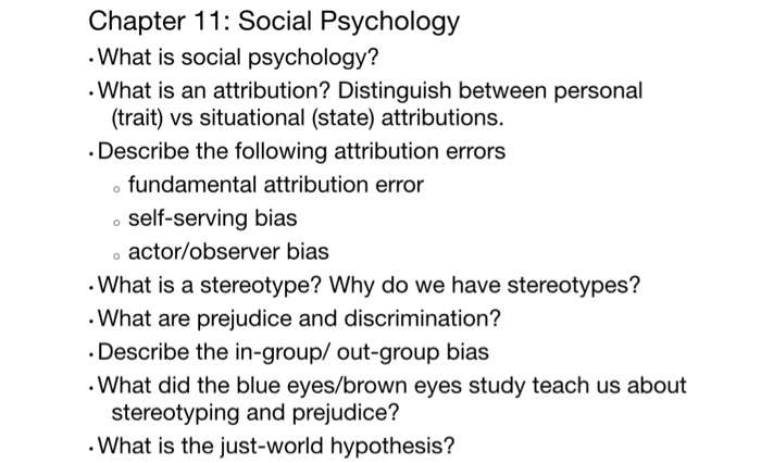 actor observer bias social psychology