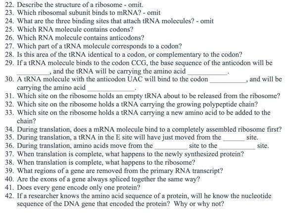 Solved 1. What type of molecule carries the instructions for | Chegg.com