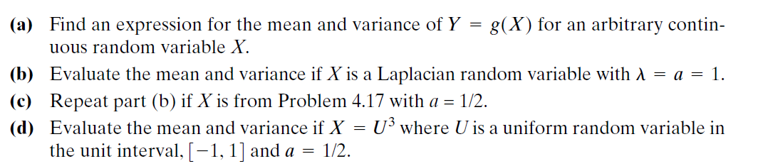 = (a) Find an expression for the mean and variance of | Chegg.com