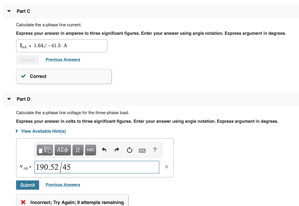 Solved Problem 2 A Review Part A A Balanced, Three-phase | Chegg.com