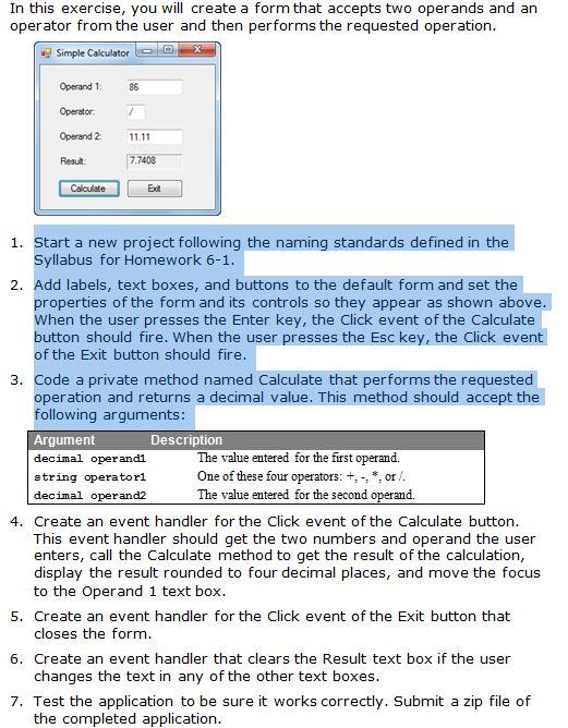 Solved In this exercise, you will create a form that accepts | Chegg.com