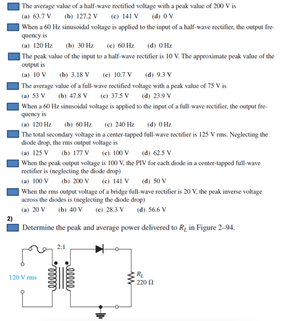 What Is The R M S Value Of Half Wave Rectified Alternating Current