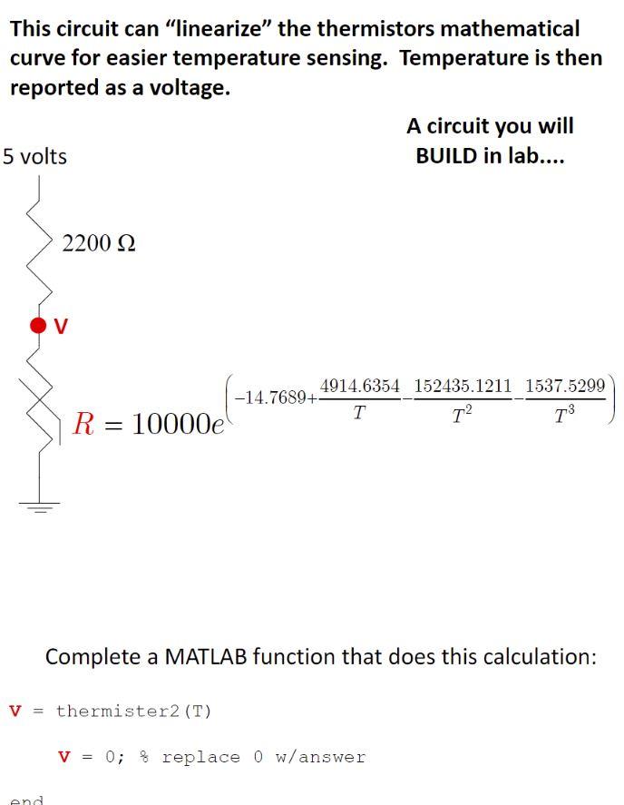 Solved This circuit can "linearize" the thermistors