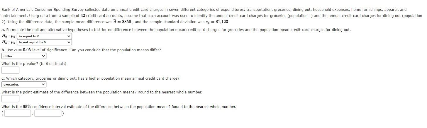 Solved 2). Using the difference data, the sample mean | Chegg.com