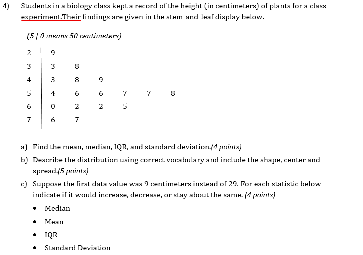 Solved Which of the following variables would be appropriate