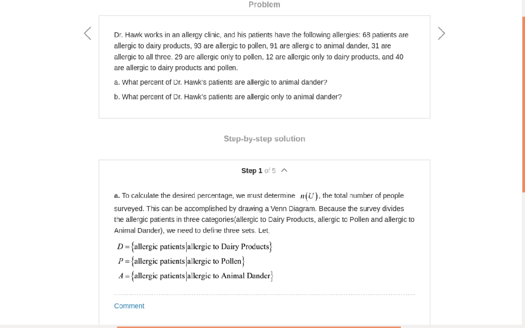 Solved Please help me draw a venn diagram. The steps and | Chegg.com