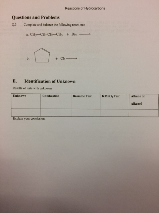 complete and balance the following reactions ch3 ch ch ch3 br2