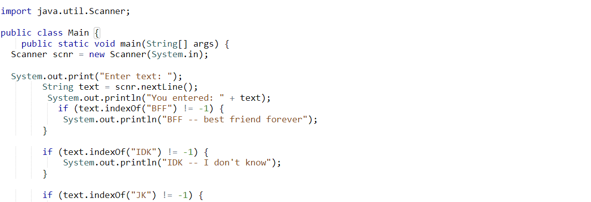Solved 5.23 Ch 3 Program: Text message decoder (Java) (1) | Chegg.com