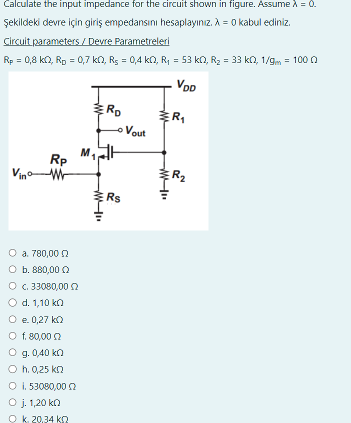 Solved Calculate the input impedance for the circuit shown | Chegg.com
