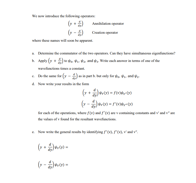 Solved 2. In class we solved the quantum harmonic oscillator | Chegg.com