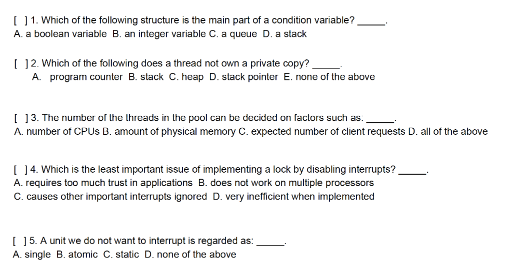 Solved Concurrent Programming Questions (Java) Note: I need | Chegg.com