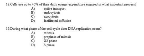 Solved 18 Cells Use Up To 40 Of Their Daily Energy Chegg Com