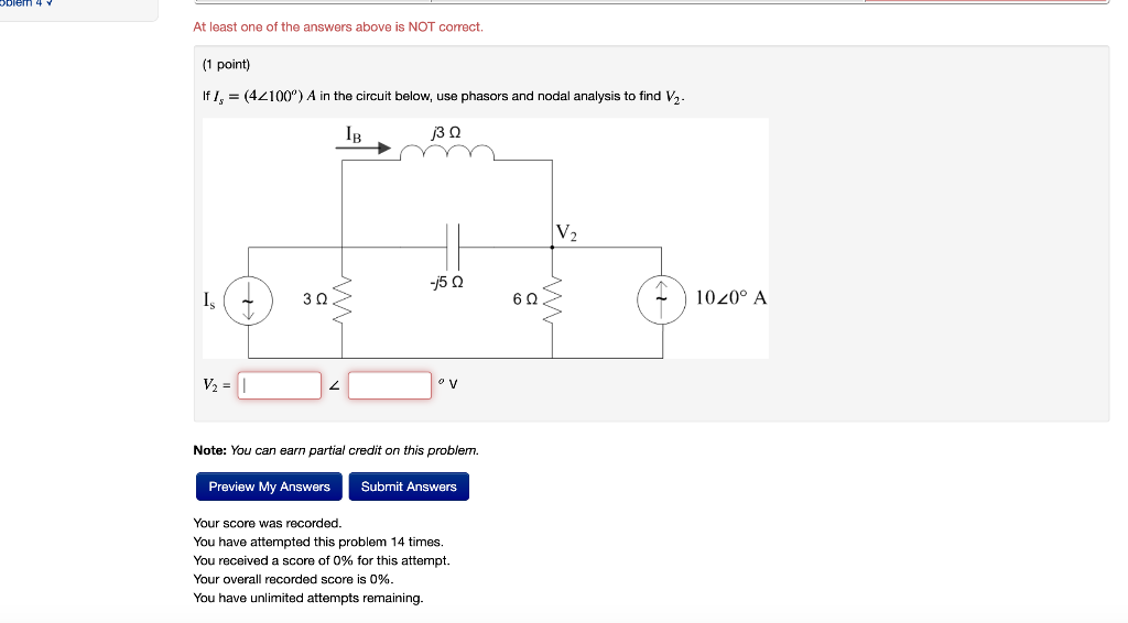 Solved If Is=(4100) A in the circuit below, use phasors and | Chegg.com