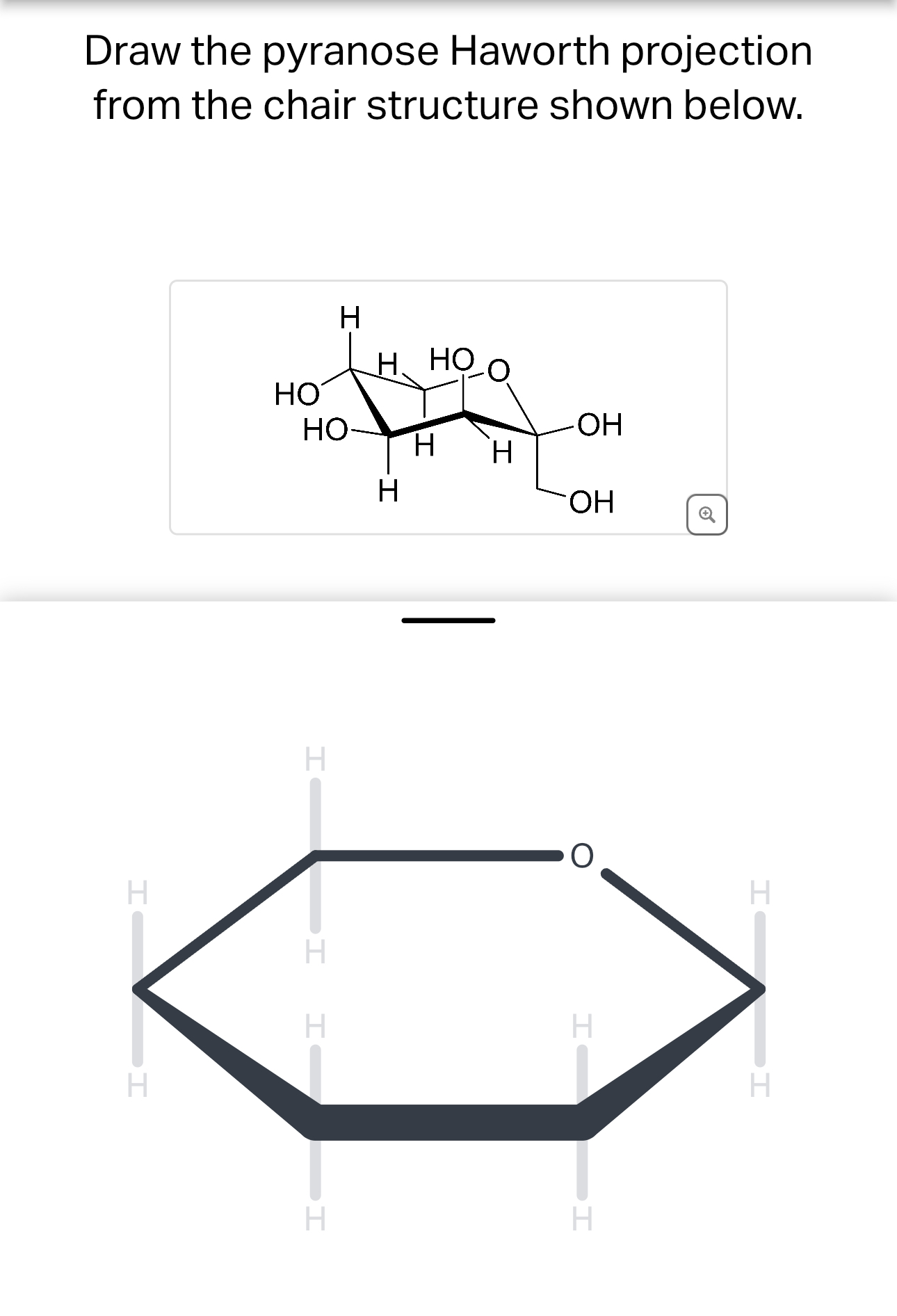 Pycanase Solved Draw the pyranose Haworth projectionfrom the chair | Chegg.com