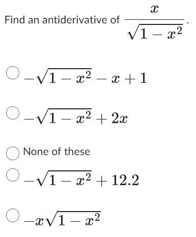 antiderivative of 2x 1 x