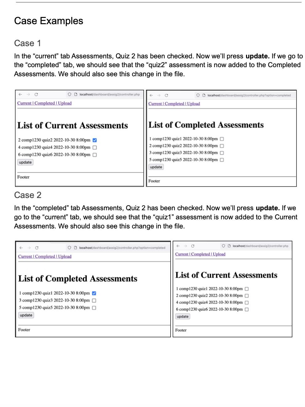 5. The Current Assessments page should look like | Chegg.com
