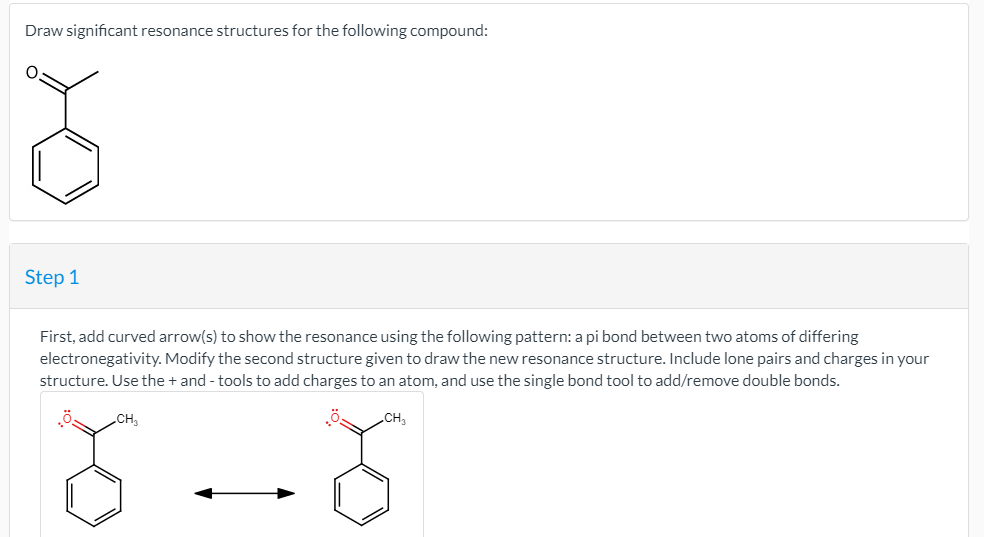 Solved Draw significant resonance structures for the