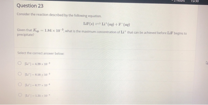 Solved Question 21 The solubility product of cobalt (U) | Chegg.com