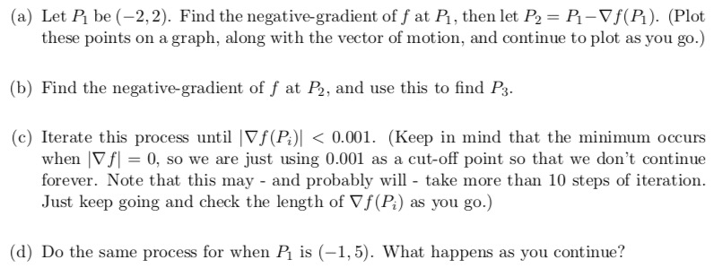 Solved Method of Gradient Descent. Often the functions | Chegg.com