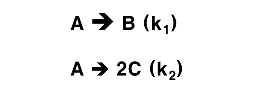 Solved The Following Parallel Reaction Was Carried Out In A | Chegg.com