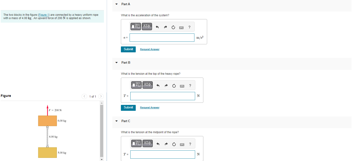 Solved The two blocks in the figure (Figure 1) are connected | Chegg.com