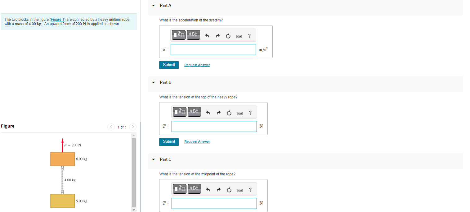 Solved The Two Blocks In The Figure (Figure 1) Are Connected | Chegg.com