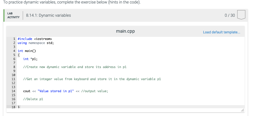 Solved C++ allows a programmer to create variables while the | Chegg.com