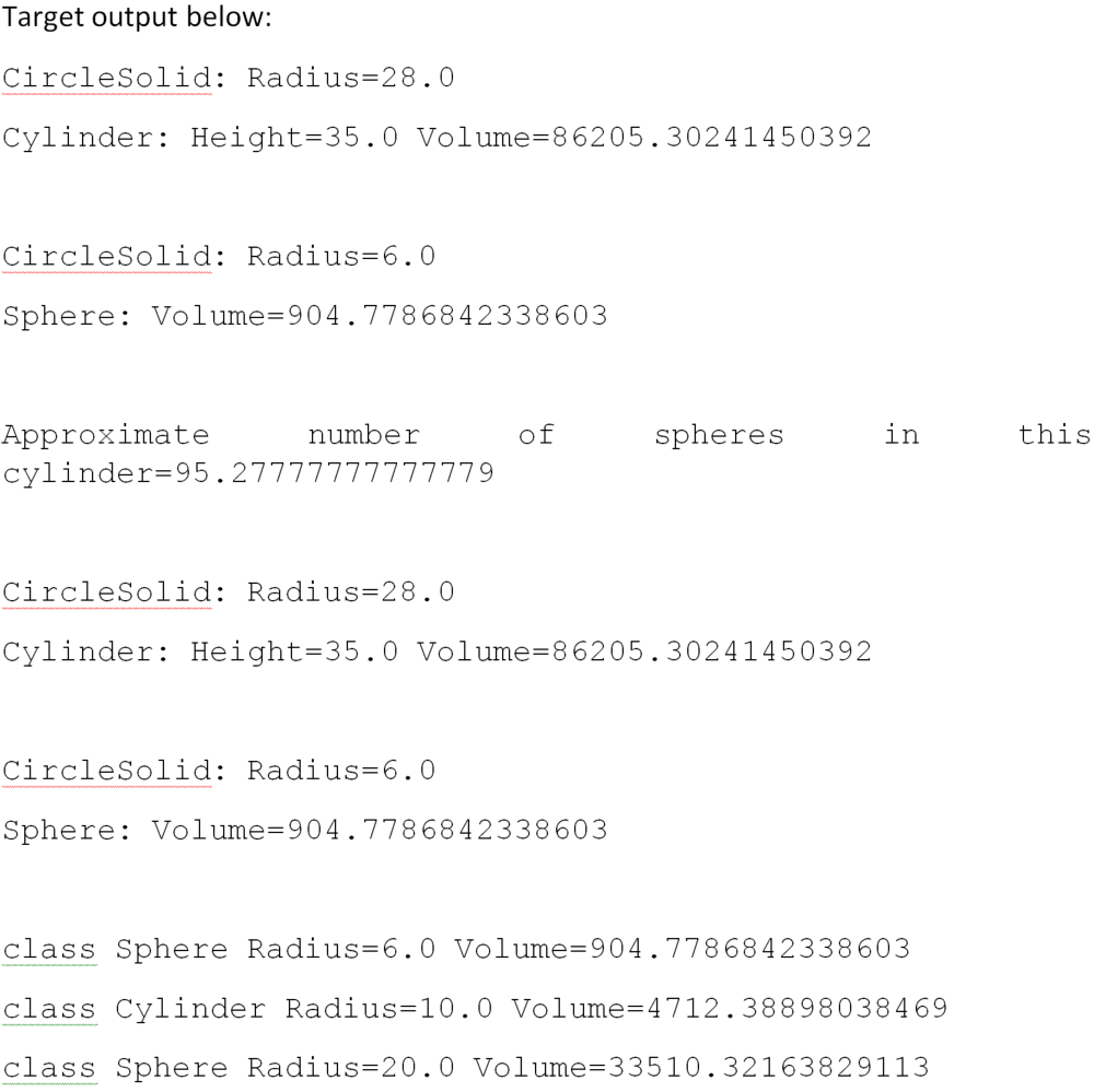 Solved A Sphere or Cylinder are both CircleSolid objects, | Chegg.com