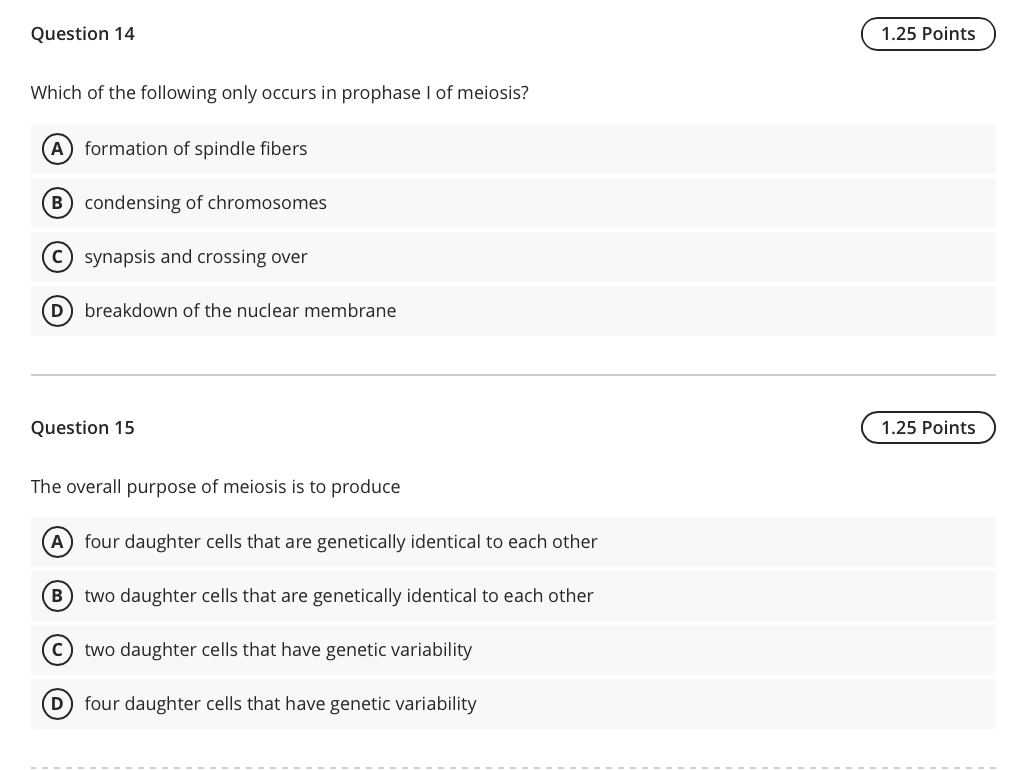 Bellwork: 12/3/15 Which of the following describe meiosis